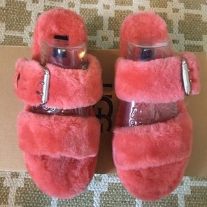 Pink Ugg slipper slides